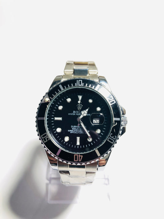 Rolex Submariner Silver & Black Dial With Date