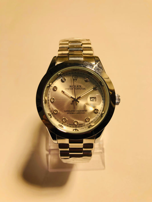 Rolex Oyster Perpetual Silver Watch